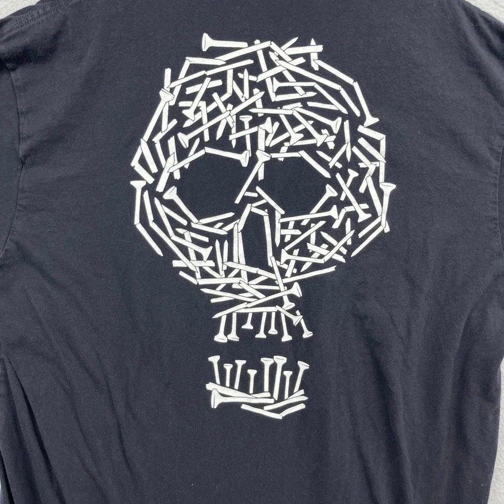Random Golf Club T-Shirt Mens L Black RGC Cotton Golfcore Streetwear Skull Tee